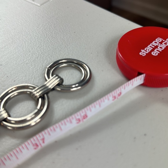 Silver circle belt with hook closure - Picture 2 of 4